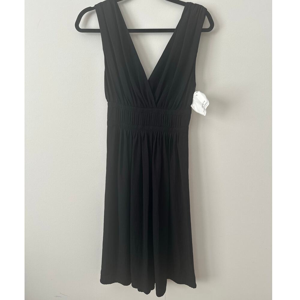 Isabel Marant Wrap Dress Women's X-Small Black V-Neck Sleeveless Empire Waist